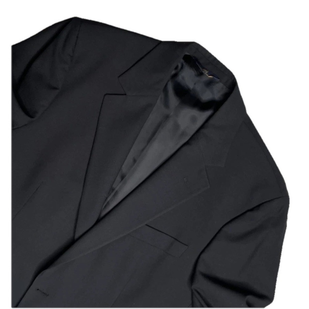 Brooks Brothers 346 Stretch Men's 40R Black 2 Button 97% Wool Blazer Jacket